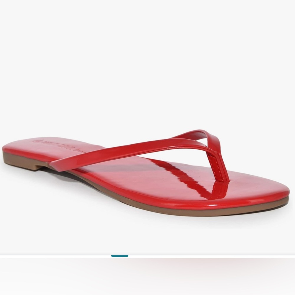 Red flip flops…